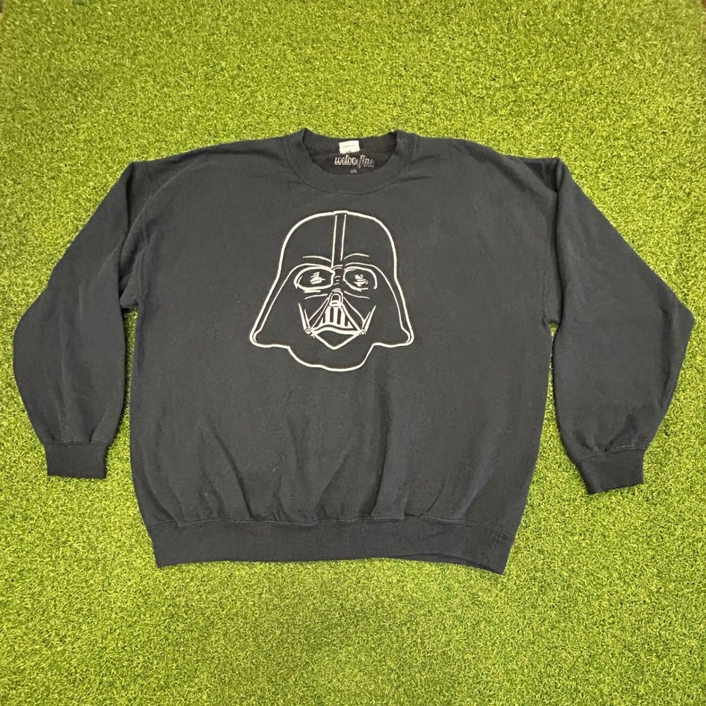 Star Wars WeLoveFine Darth Vader Graphic Sweatshirt Black XL Crew‎ Neck Pullover